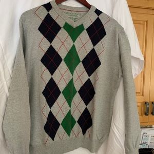 Men’s Argyle V-Neck Sweater